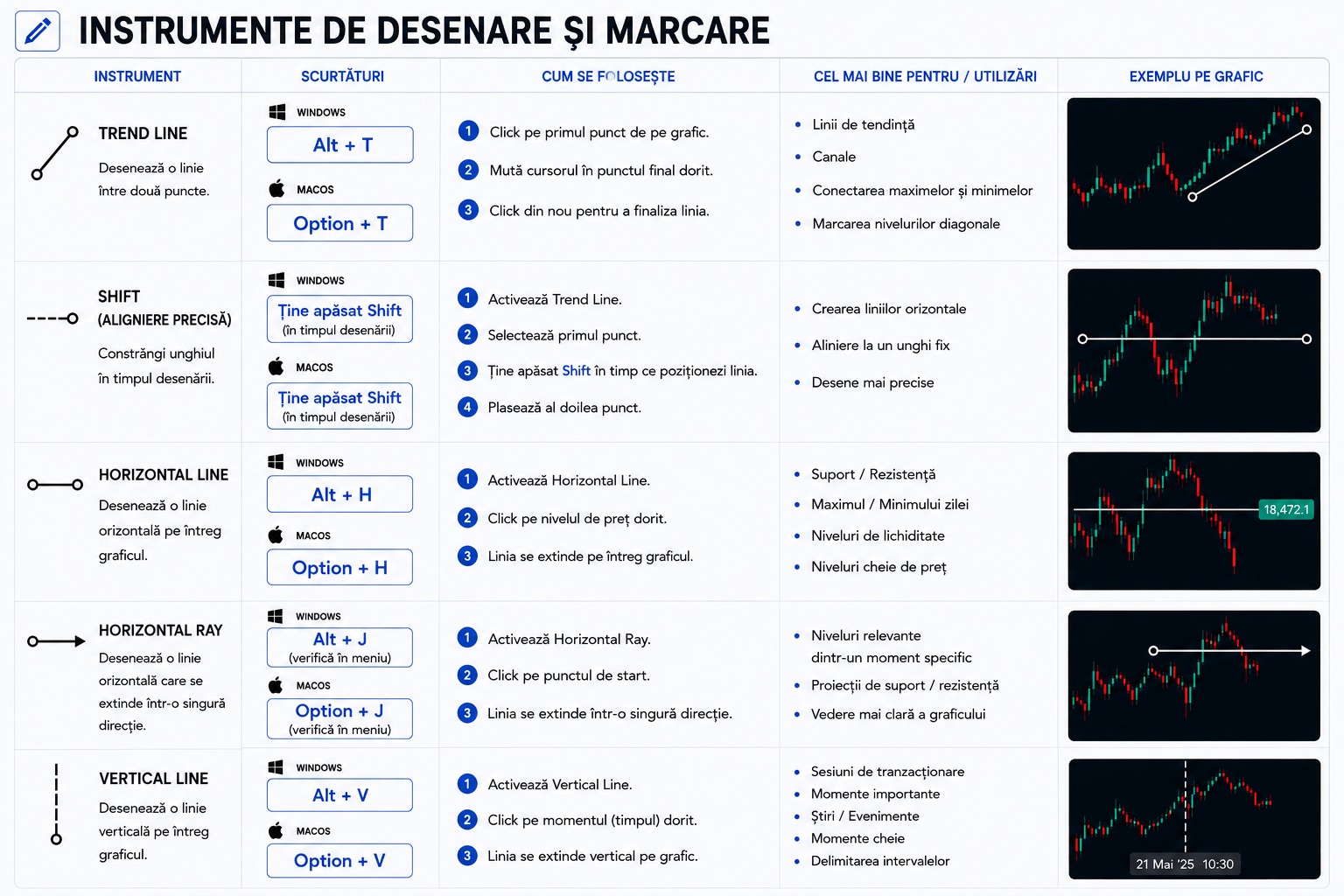 Shortcuts Marcare & Desenare