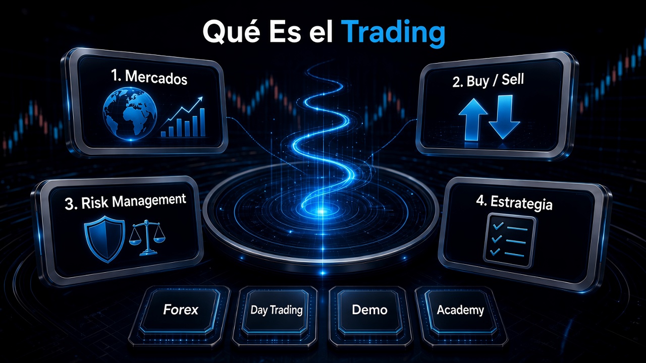 Qué es el trading: mercados, Buy/Sell, Day Trading, Risk Management, Stop Loss y el camino desde cero.