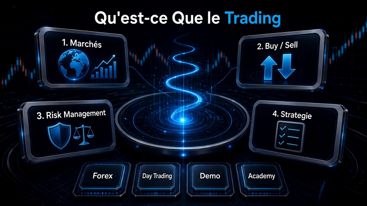 Qu’est-ce que le trading : marchés, Buy/Sell, Day Trading, Risk Management, Stop Loss et le parcours depuis zéro.